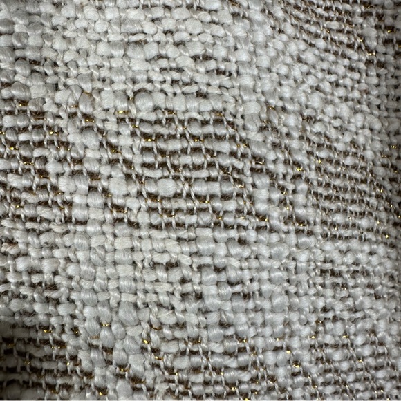 L’AGENCE Kenzie Double Breasted Blazer Shoulder Pads Ecru-Gold Check 16 NWT - Picture 13 of 13